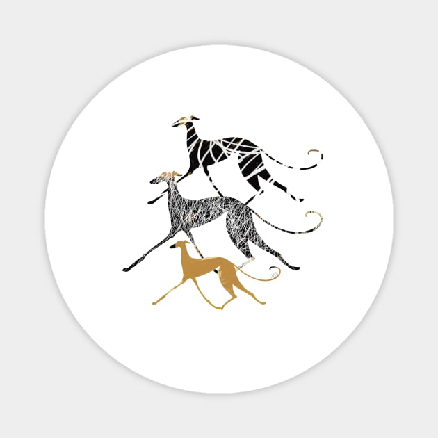 Sighthound Ink Art Magnet by Windhundart